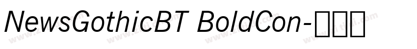 NewsGothicBT BoldCon字体转换